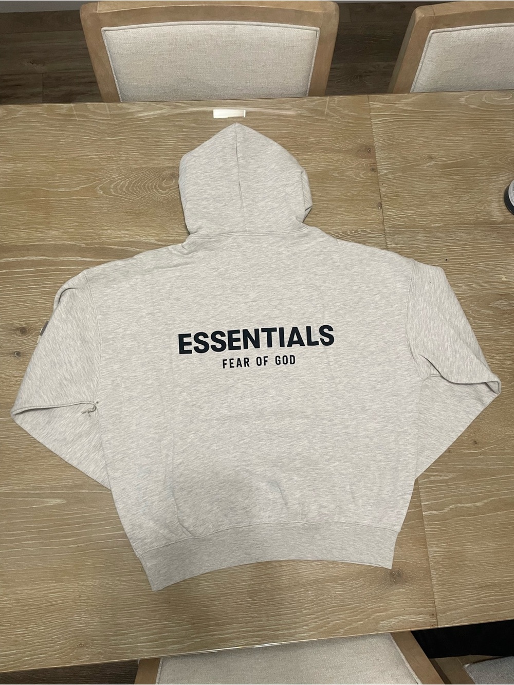 Fear of God Essentials Light Gray Logo Hoodie - Picture 6 of 6